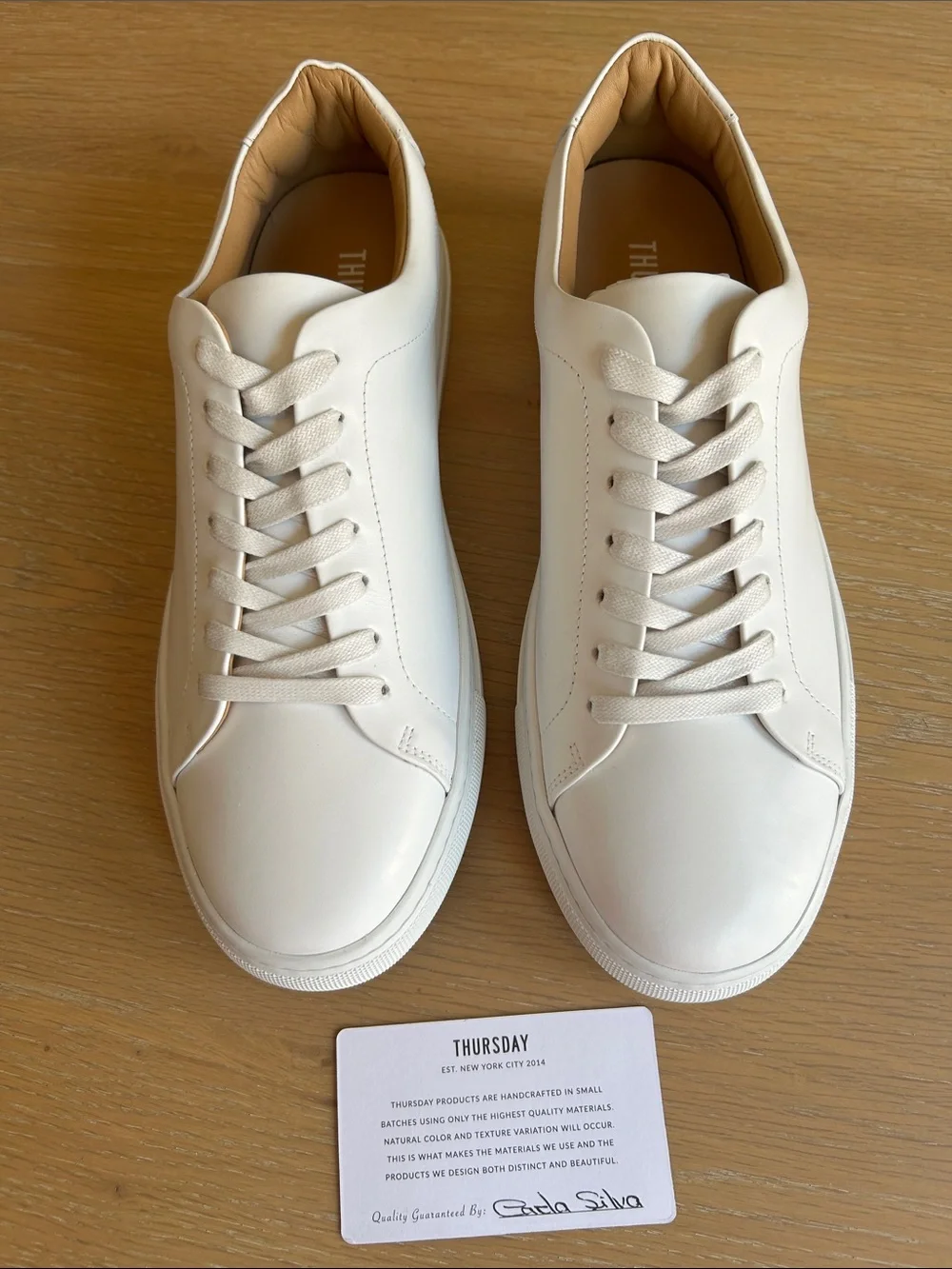 THURSDAY LOW TOP Encore SNEAKERS, White, Size 9, NWT